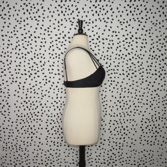 Adore Me Black Strappy Cut Out Underwire Bikini Swim Top - Picture 6 of 9